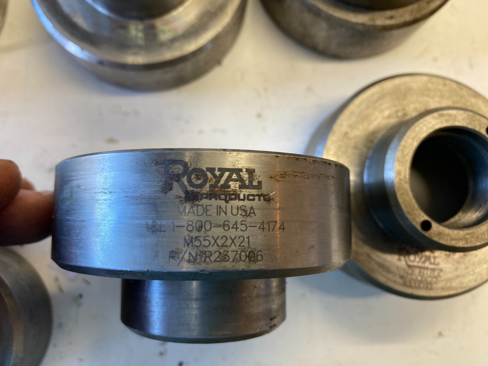 6 Lot Royal Products m75x2x22 m55x2x21 m60x1.5×19 25 CNC Lathe Chuck Adapter