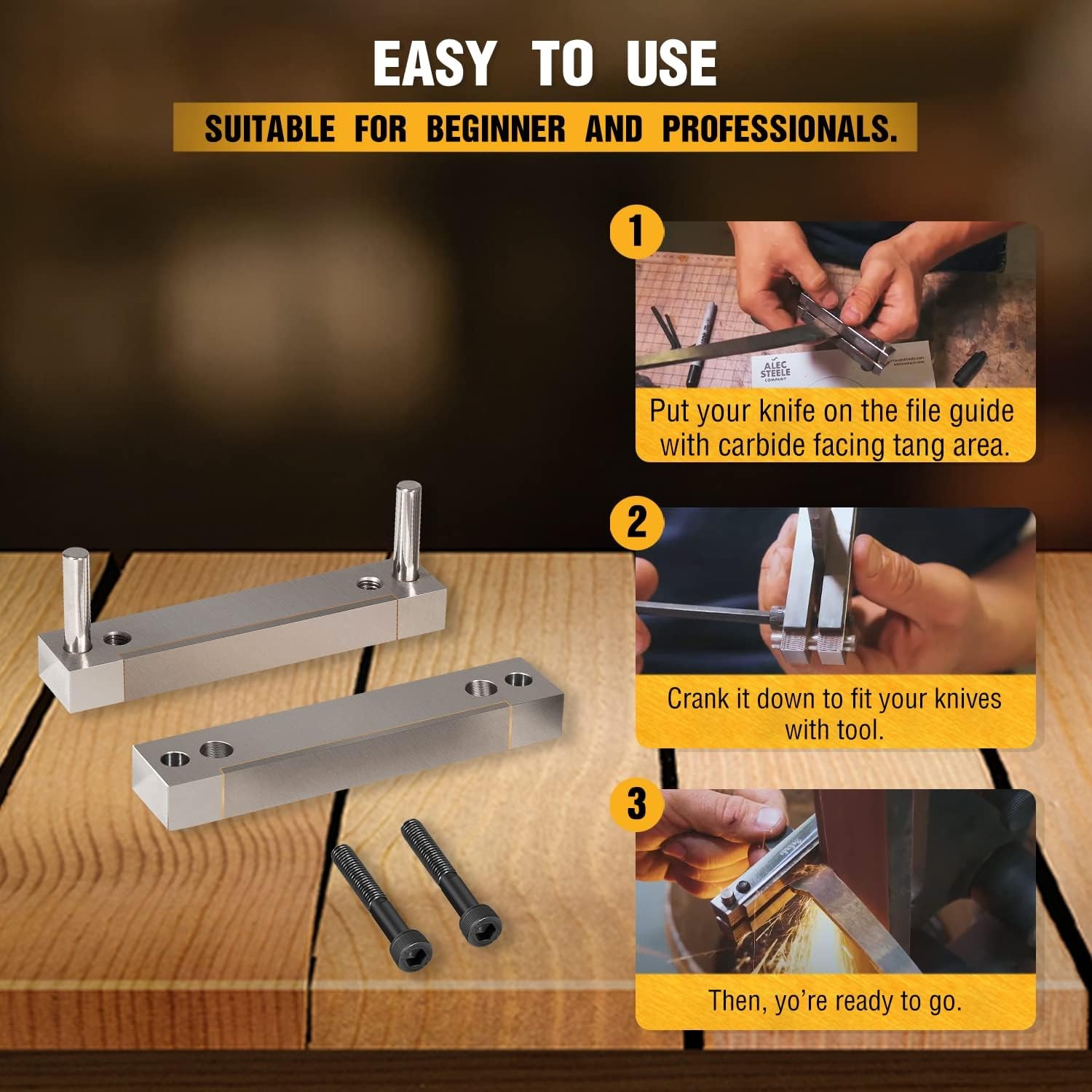 File Guide with Carbide Surface for Knife Making