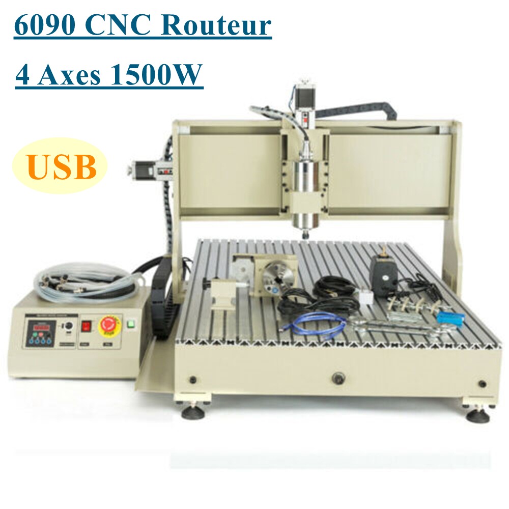 USB 3/4 Axis 6040/6090 CNC Router Engraver VFD Engraving Milling Machine Cutter