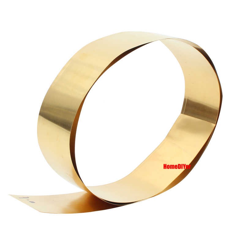 Brass Coil Sheet Strips Flexible Pure Brass Band Strip Foil Plate Length 0.5M/1M