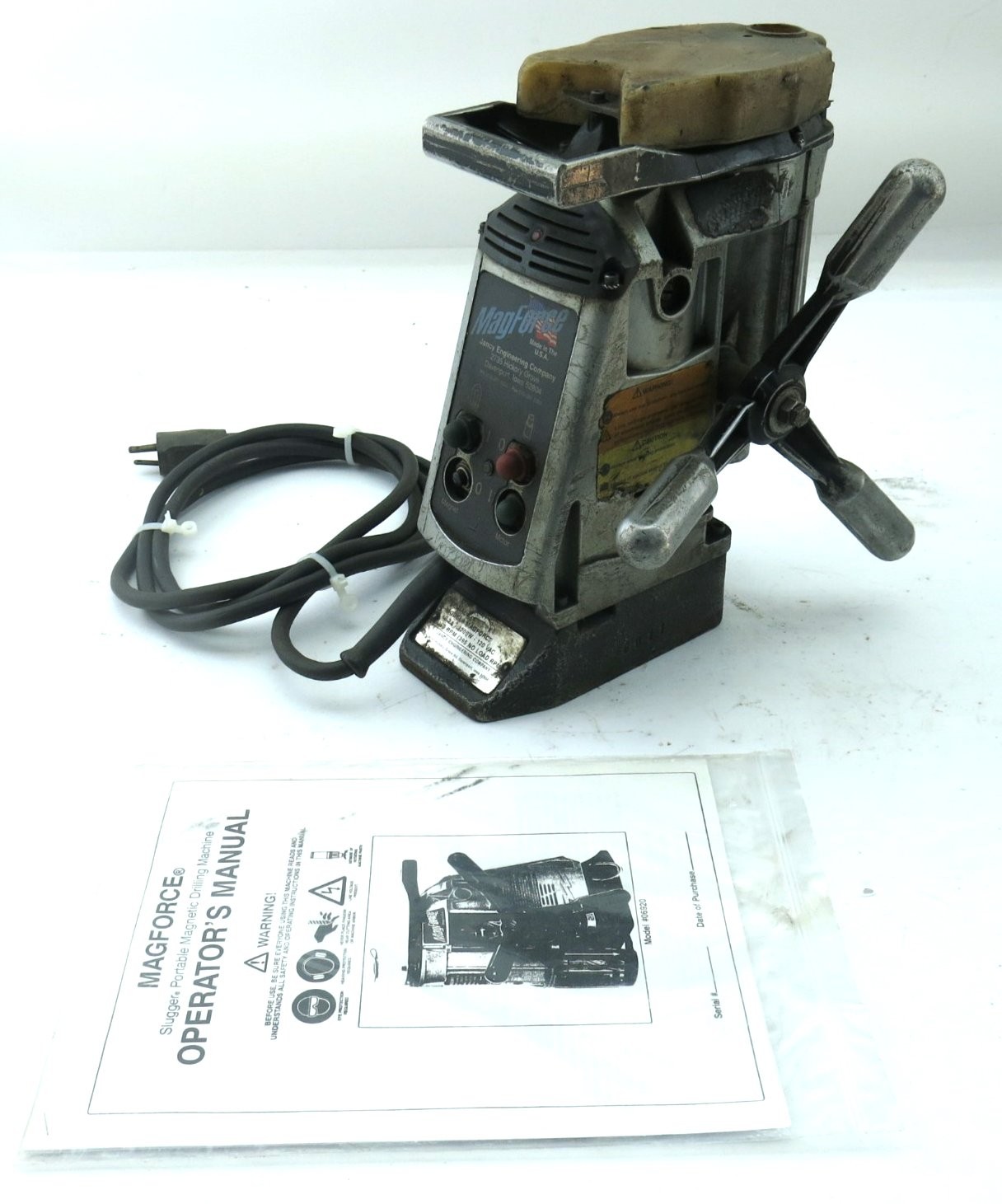 Magforce Magnetic Base Drill 120V Made In USA Slugger Drill Compact
