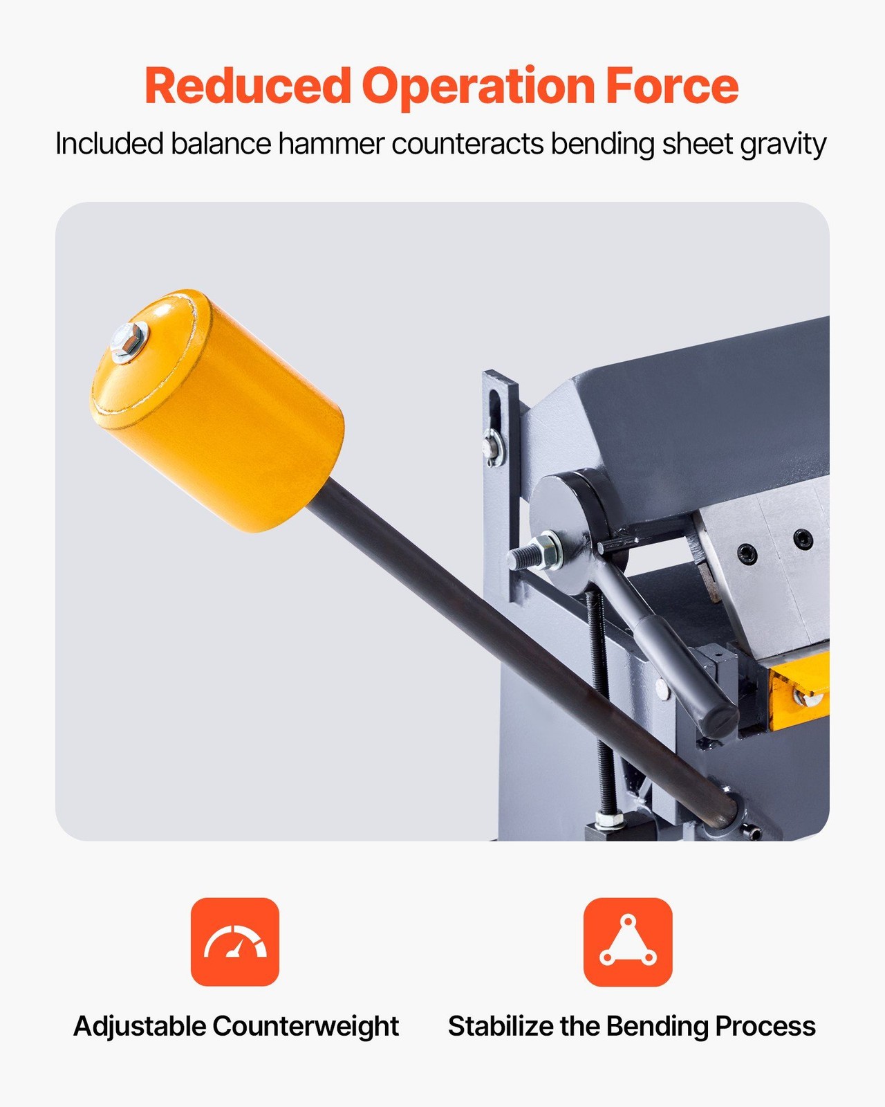 Heavy-Duty 50in Sheet Metal Brake for Mild/Stainless Steel & Aluminum