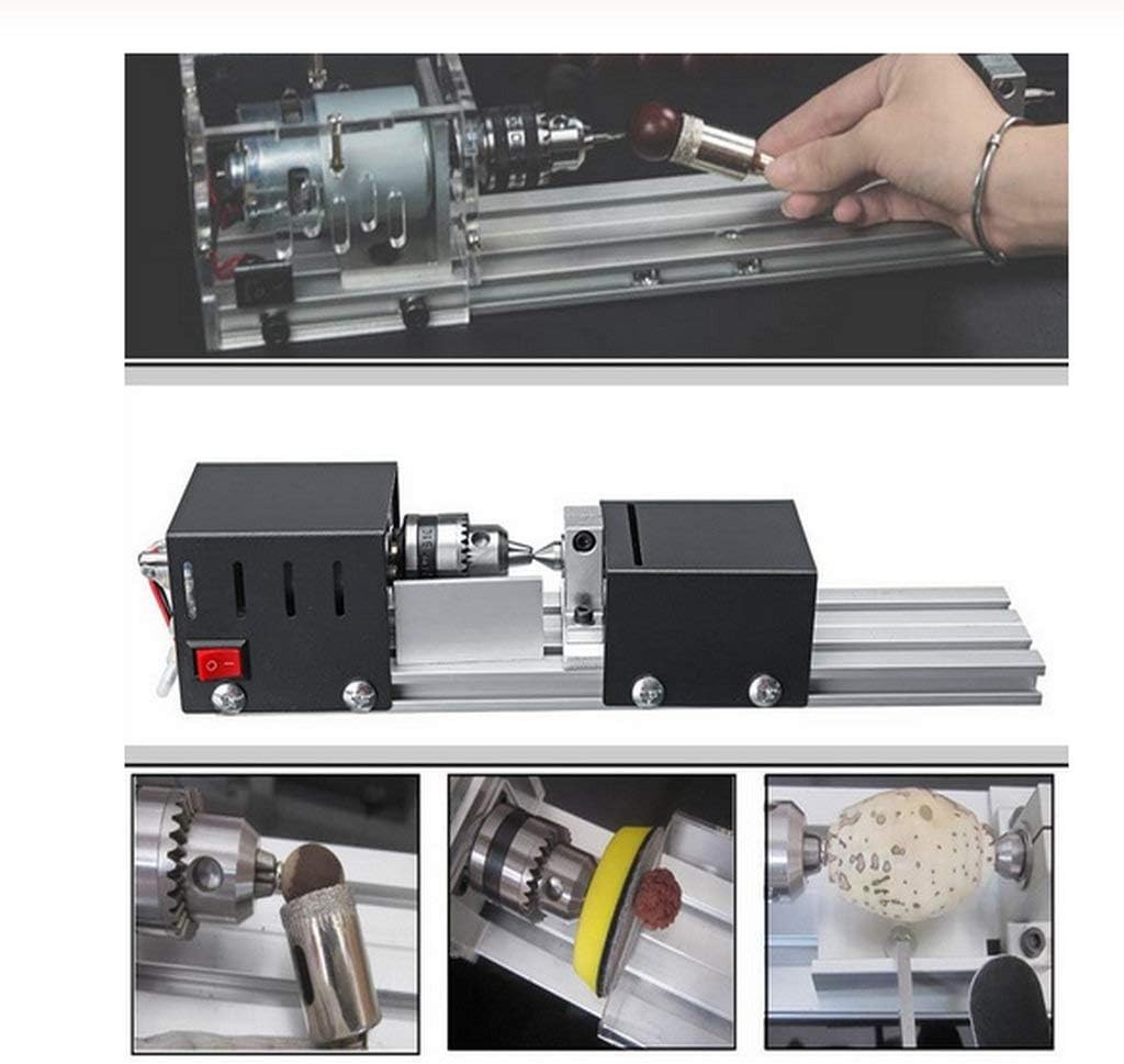Mini Lathe Machine Tool DIY Woodworking Wood lathe Milling machine Grinding P…
