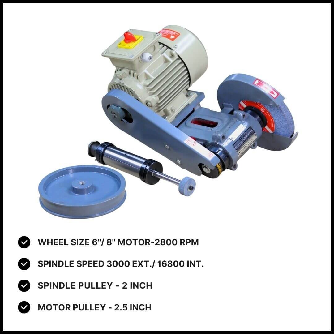TOOL POST GRINDER FOR LATHE HEAVY DUTY 8″ STONE WITH INTERNAL GRINDER SPINDLE