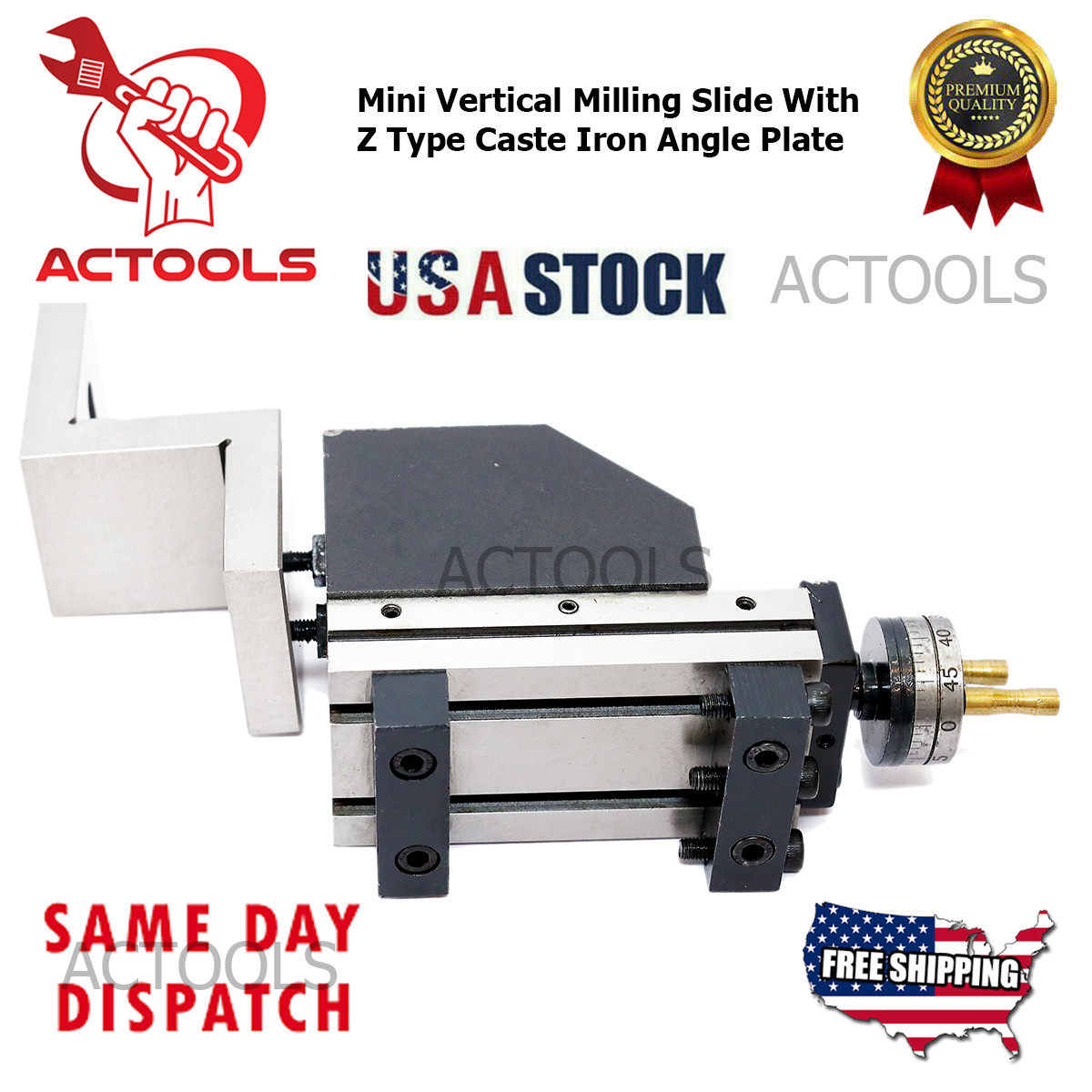 Mini Vertical Milling Slide With Z Type Caste Iron Angle Plate ACTOOLS