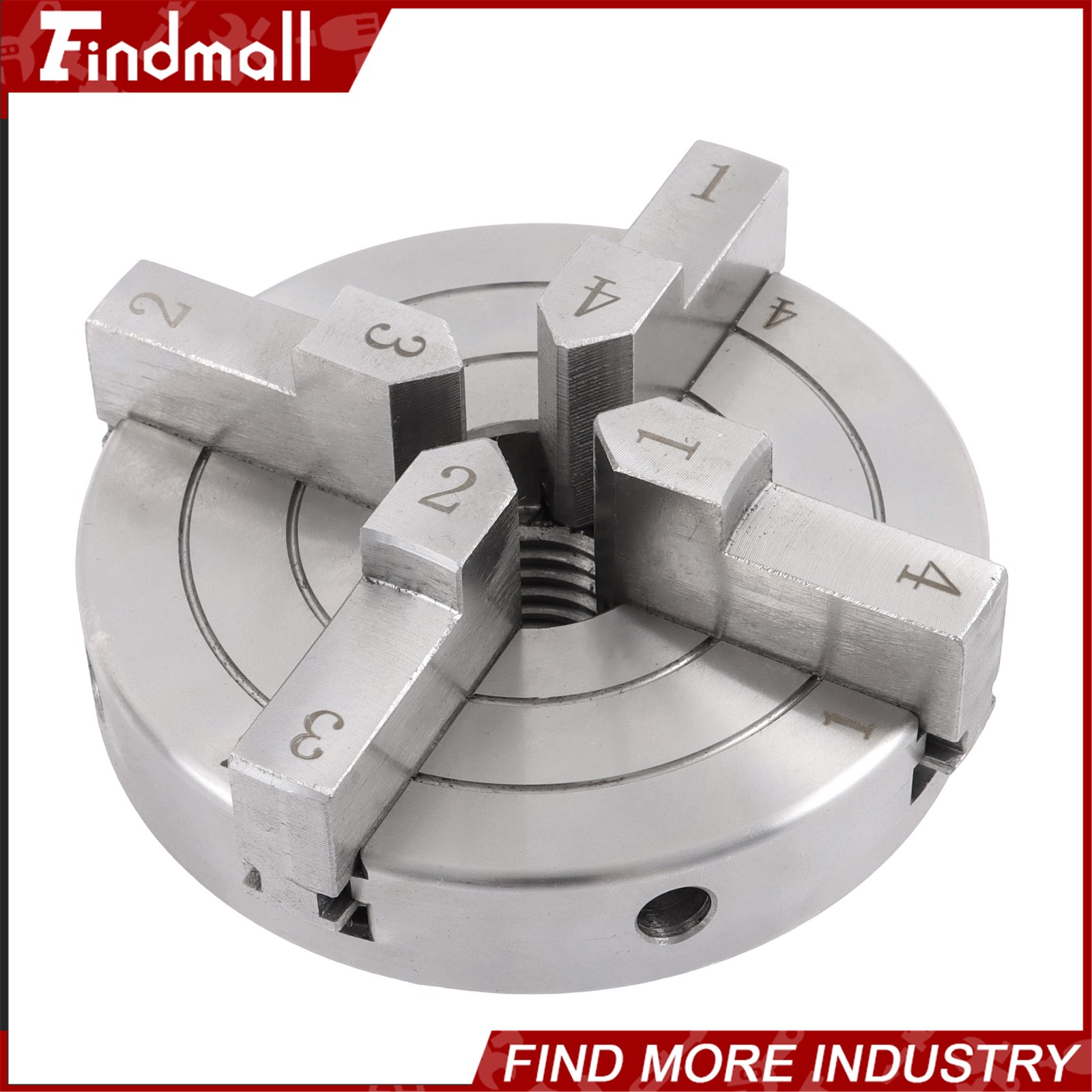 Findmall 4″ 4 Jaw Lathe Chuck Set 1×8 TPI Self Centering Chuck