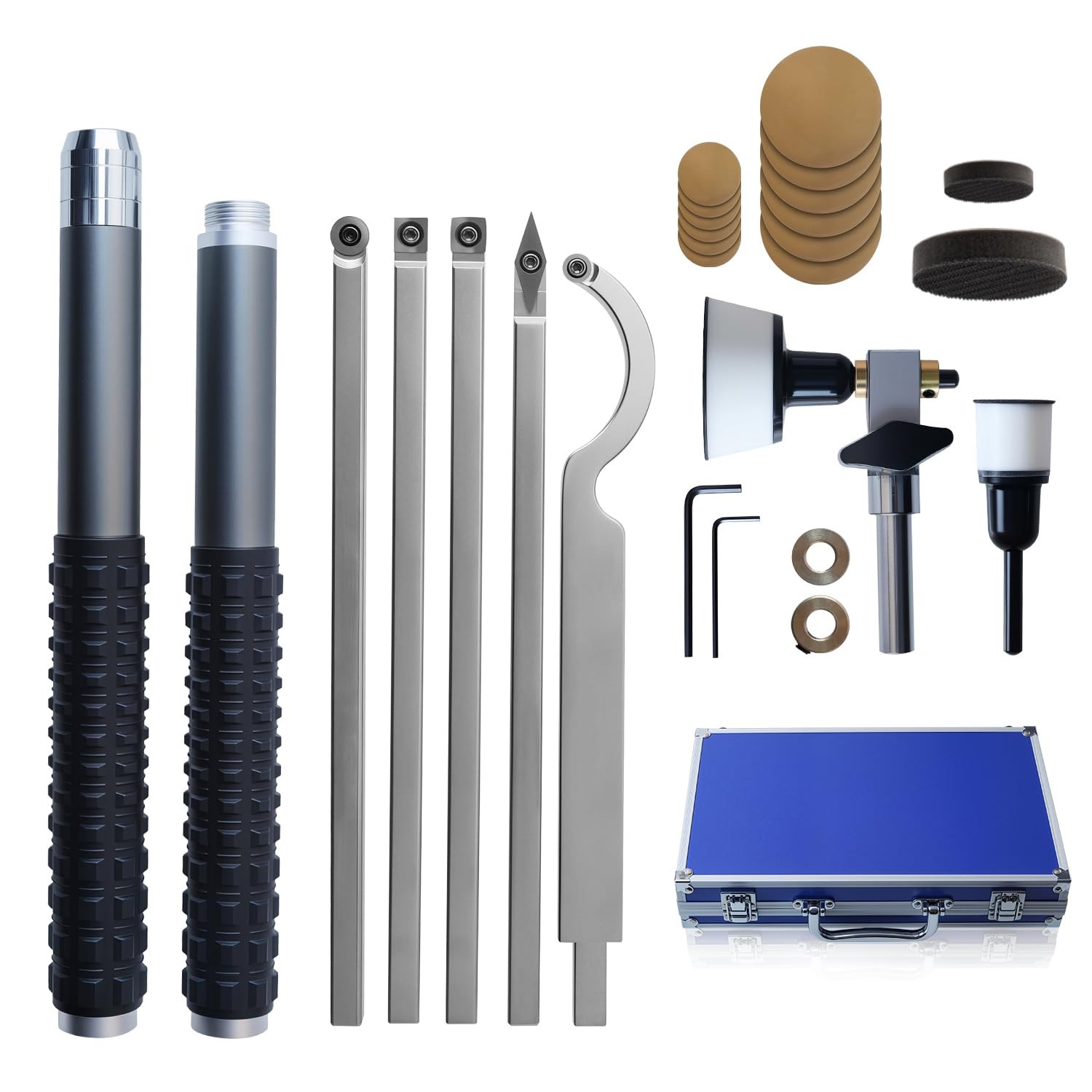 RUITOOL Carbide Wood Lathe Turning Tools Set with Bowl Sander, Including Swan…