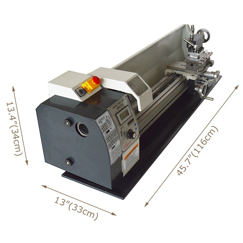 WM210V 110V 900W 8×32 Inch Metal Bench Lathe Brushless Motor Precision Turning