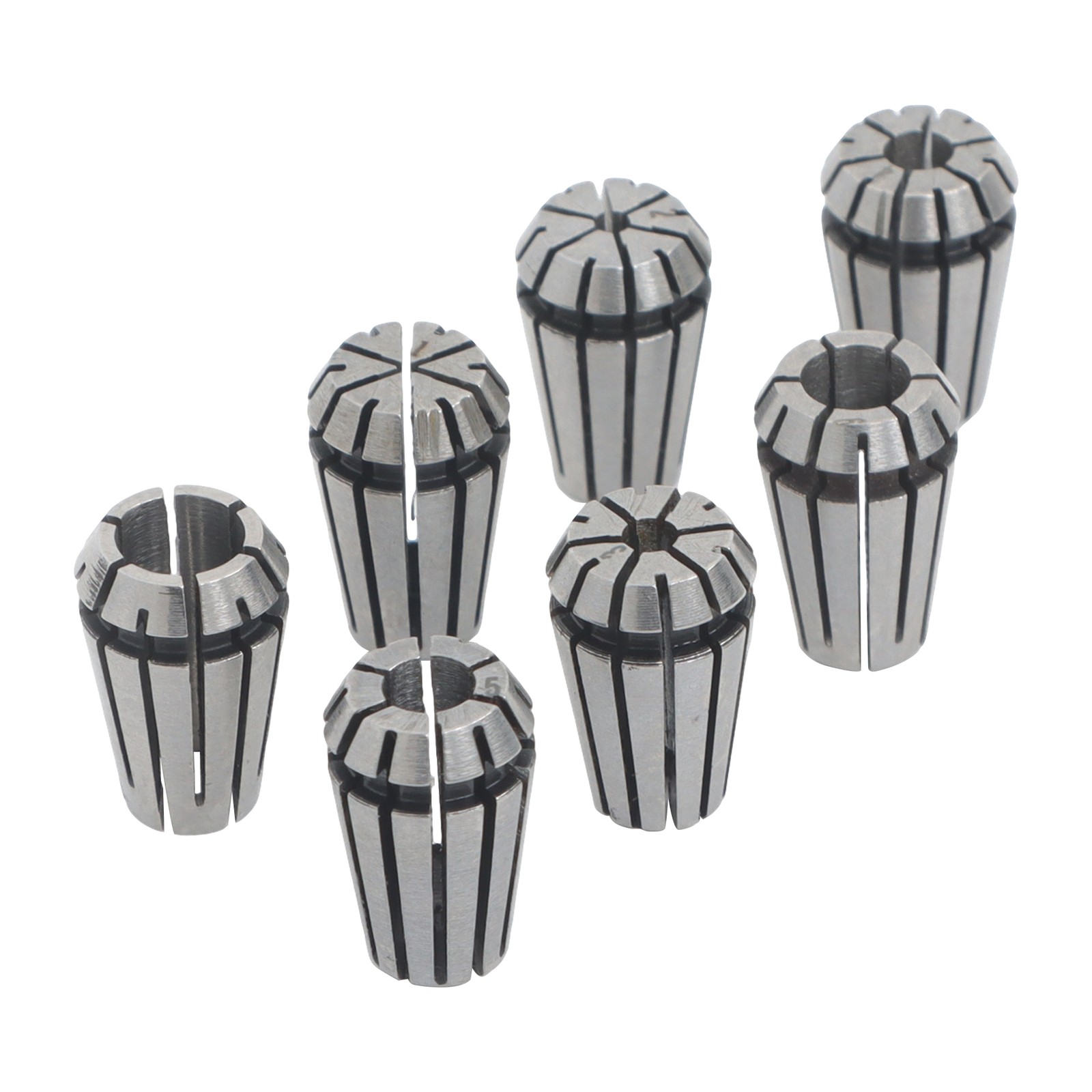 CNC Milling Lathe Tool ER11 Collet Set 7pcs 1mm to 7mm Included