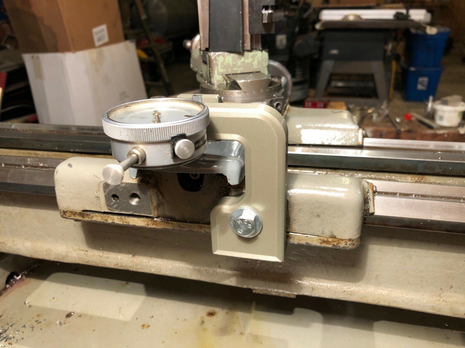 South Bend Lathe 9 or 10K, Cross Slide Dial Indicator Holder (3d Printed)