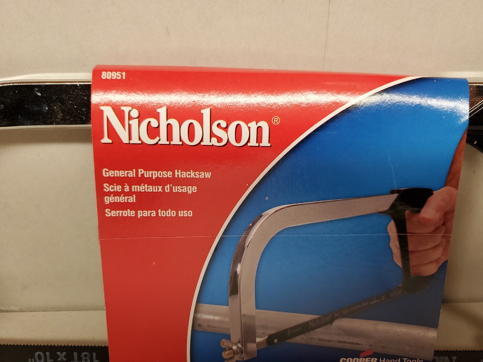 Nicholson General Purpose Hacksaw 10″ & 12″ Blade Cuts Metal Plastic Wood 80951