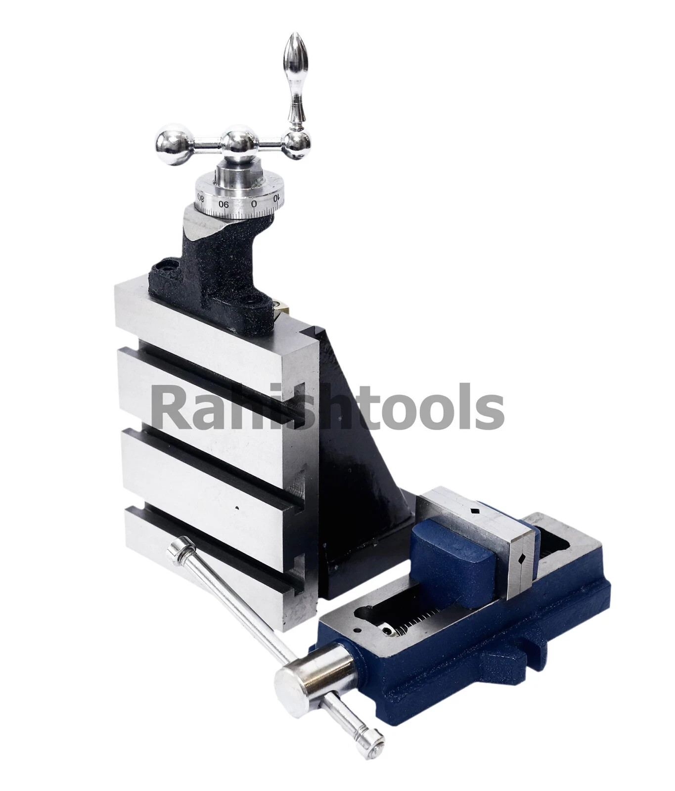 Lathe Vertical Milling Slide Fixed Base 4″ x 5″ And Self Centering Vice Vise 2″