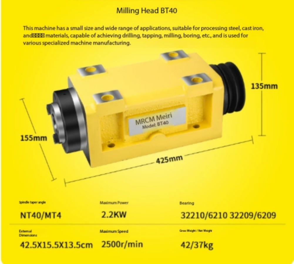 Modification of A Boring, Milling, and Drilling Machine Spindle Head Witha Motor