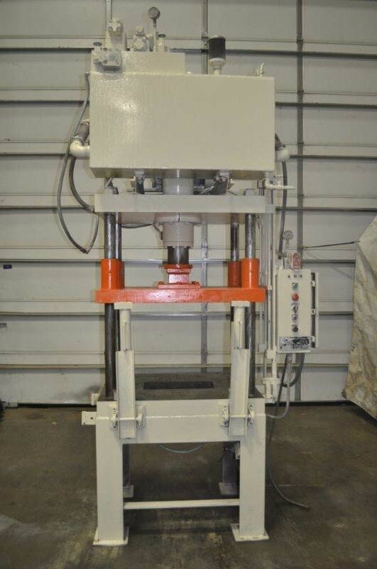30 TON MODERN HYDRAULIC TRIM PRESS 12″ STROKE 29″ DAYLIGHT 6″ MAIN CYLINDER DIAM