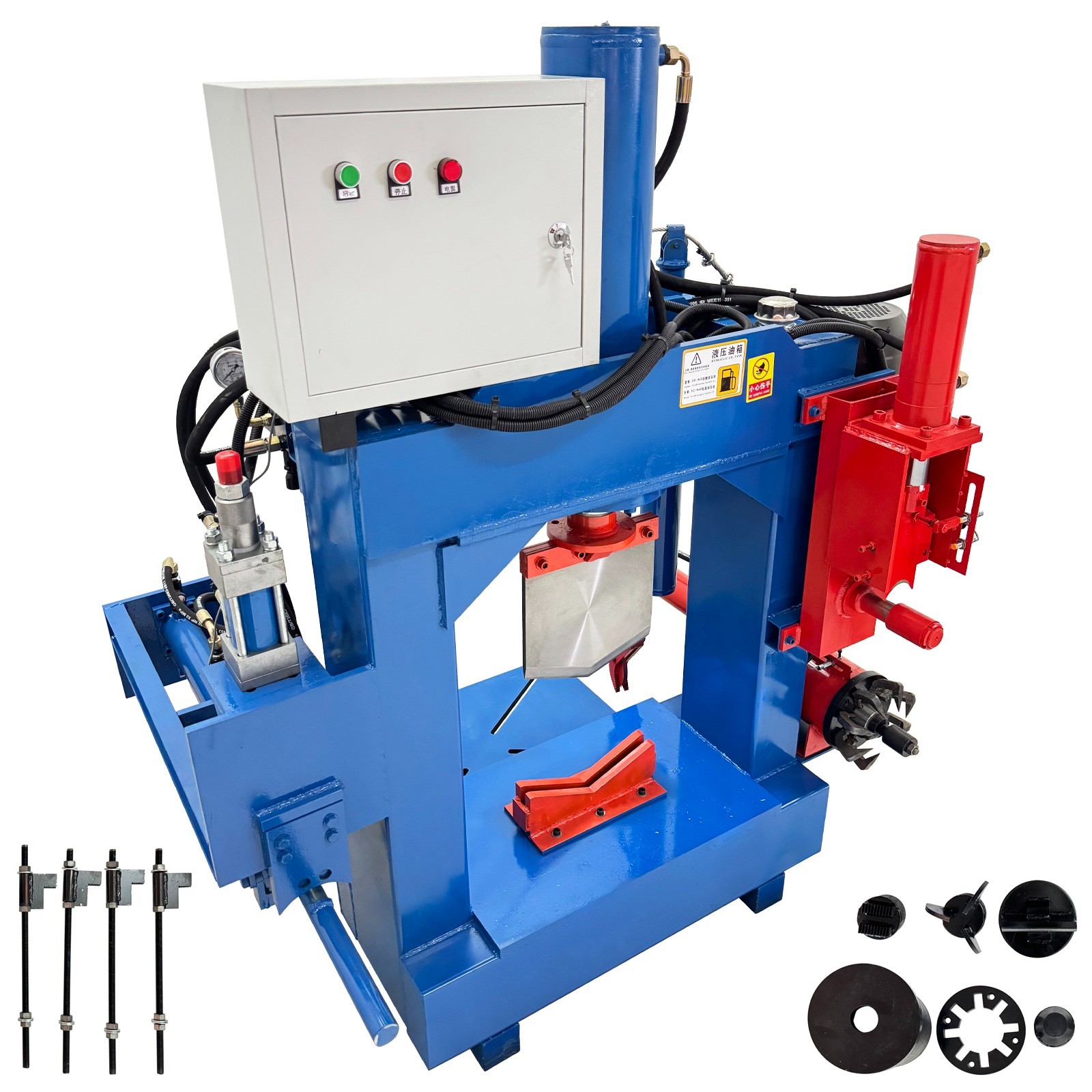 5-in-1 60 Ton Hydraulic Copper Extractor 220V 3PH Motor Stator Recycling Machine