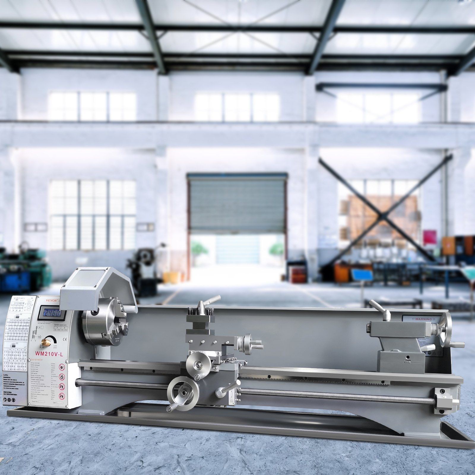 8.3×29.5in 750W Metal Lathe, 0-2500RPM Variable Speed & Tool Box