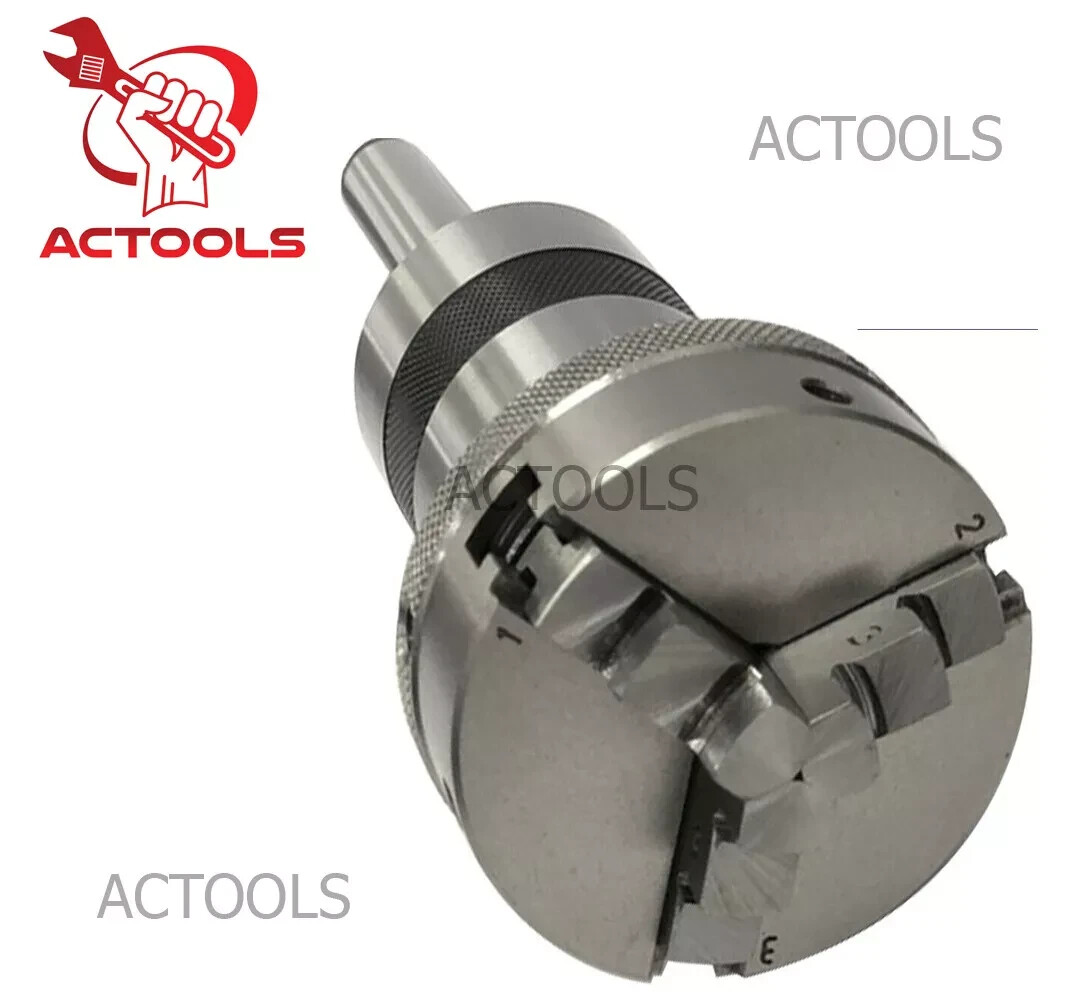 Mini Lathe Chuck MT3 Revolving Center 3MT Shank 3 Jaw Self Centering 2-1/2″ 65mm