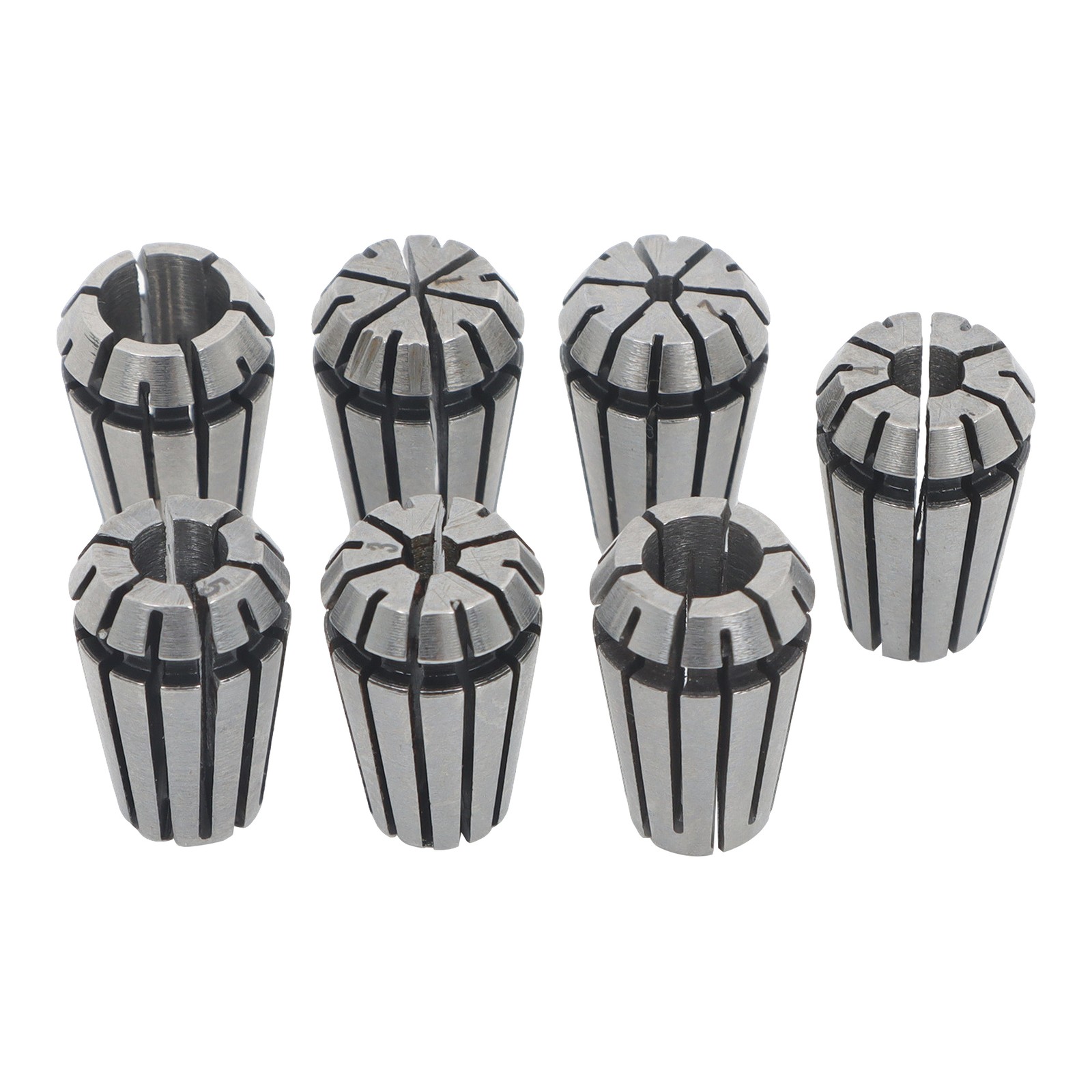 CNC Milling Lathe Tool ER11 Collet Set 7pcs 1mm to 7mm Included New