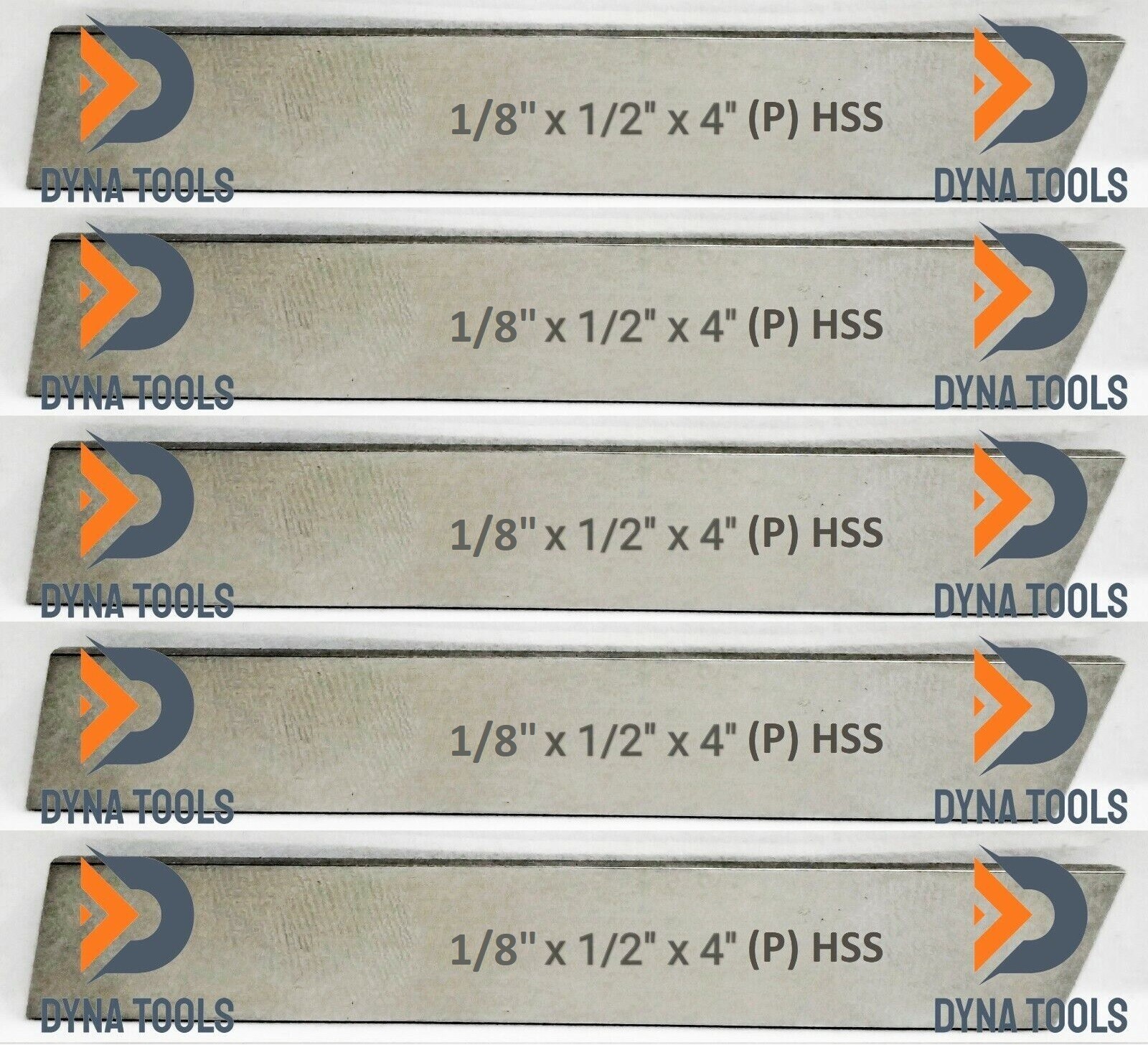 5x Cut Off Blade (1/8″ x 1/2″ x 4″) M2 Grade HSS Hardened & Ground Parting Tool