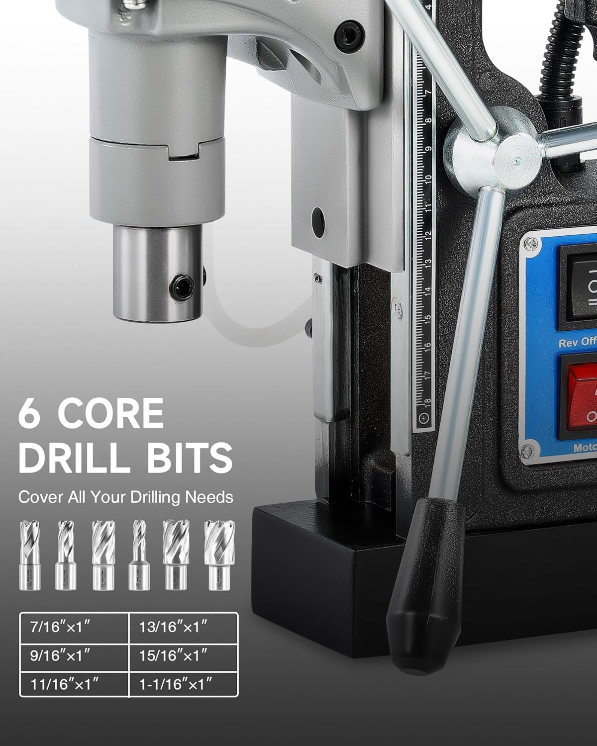 1550W Portable Magnetic Press with 2″ Boring Diameter, 0-580 Rpm Stepless Speed