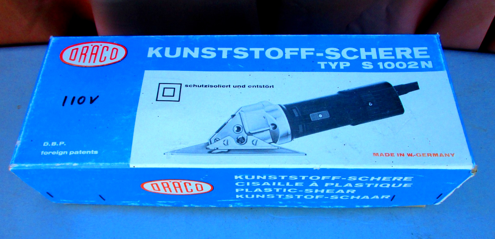 Vintage DRACO German Plastic Shear Type S 1002N Electric Corded in Original Box