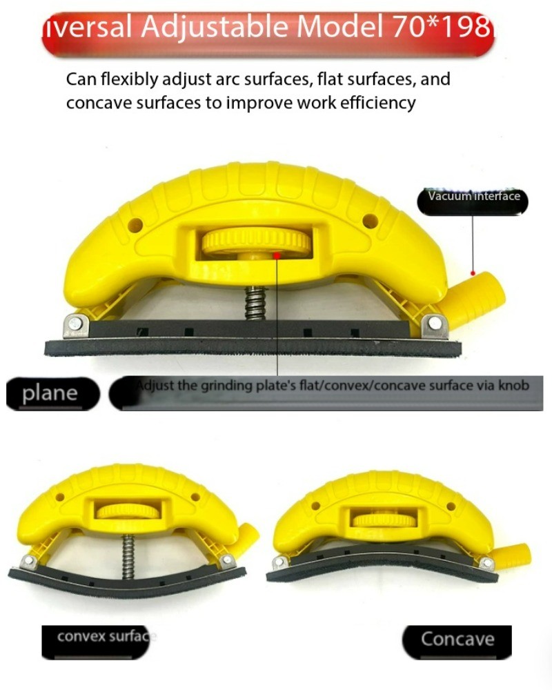 Rectangular Dry-grinding Hand-push Plate Automotive Putty Sanding Tool