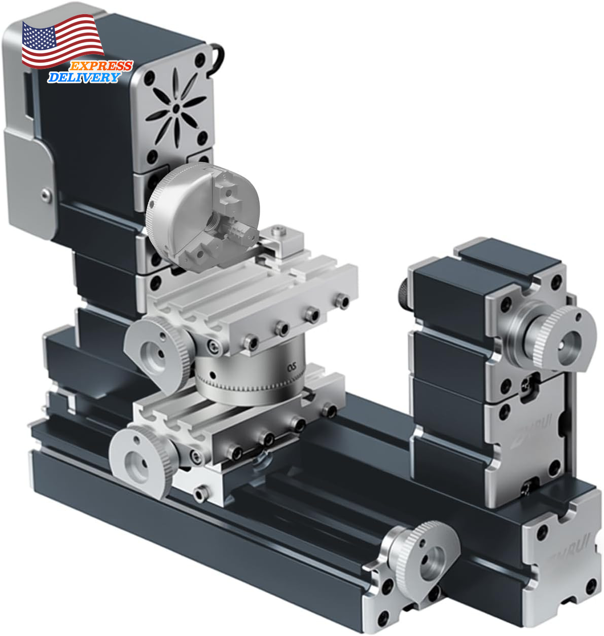 High Power 60W Powerful Mini Metal DIY 4-Axis Rotating Lathe Lathes Machine Tool
