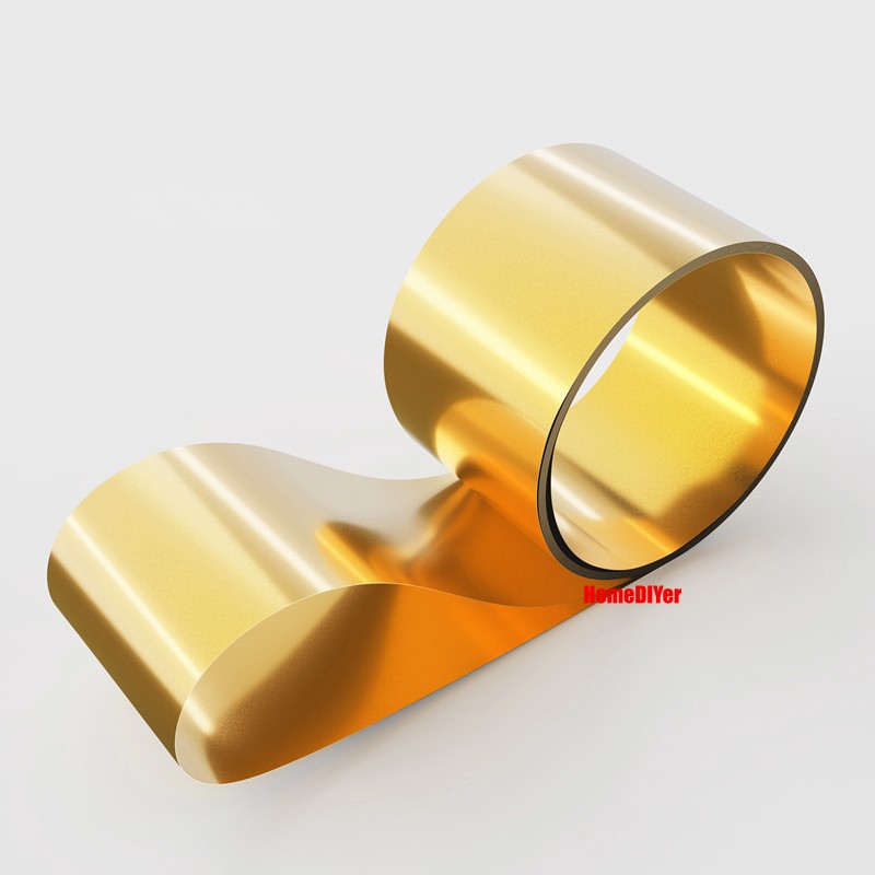 Brass Coil Sheet Strips Flexible Pure Brass Band Strip Foil Plate Length 0.5M/1M