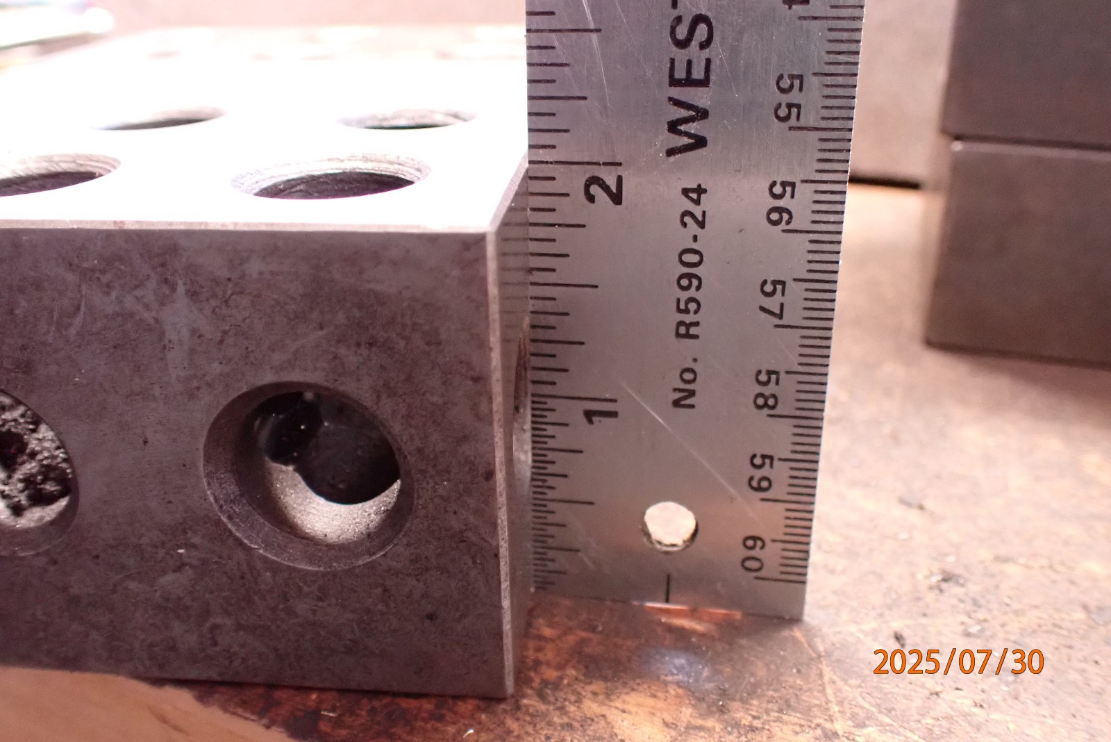 LOT RK1 SINGLE 4X6X2 MACHINIST SETUP BLOCK JIG FIXTURE TOOLING W/ SOME 5/8-11