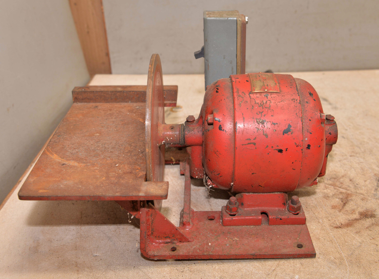 Machinist made bench grinder knife maker blacksmith vintage grinding tool