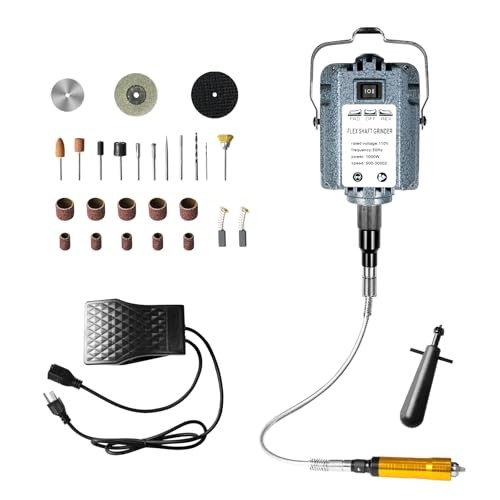 TOAUTO Flex Shaft Grinder 1000W 30000RPM Foot Pedal