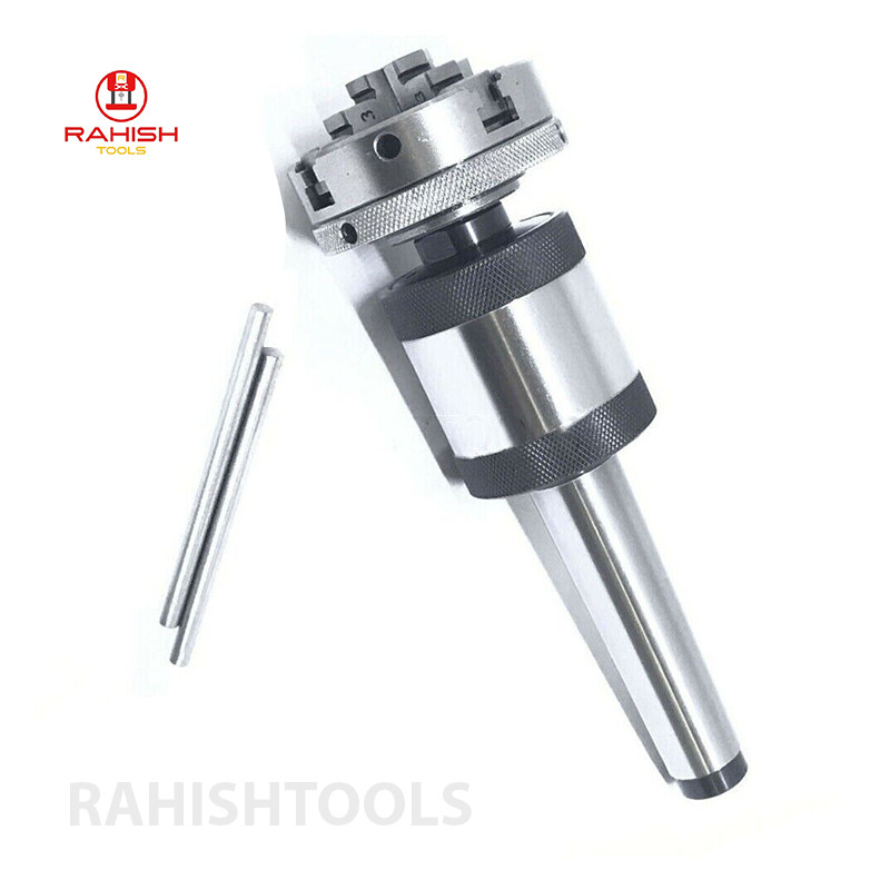 Self Centering 65mm 4 Jaw 2-1/2″ Lathe Mini Chuck with Revolving Center 2MT MT2