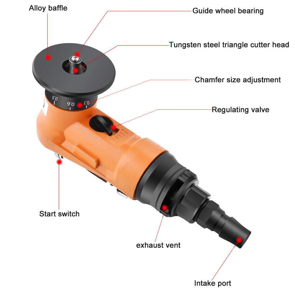 Mini Pneumatic Chamfering Machine Hand held 45 Degree Chamfer Deburring Tool