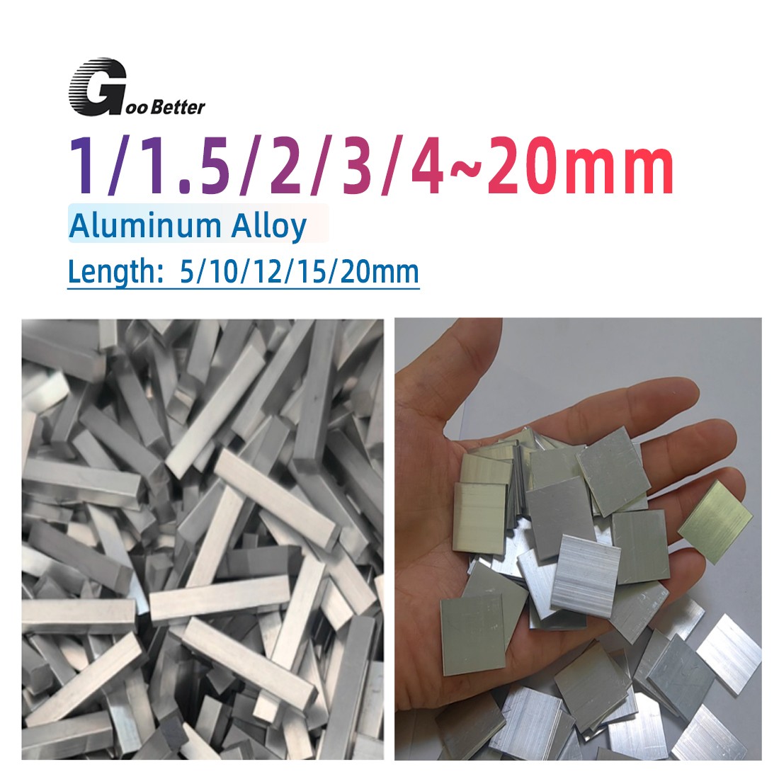 Solid Aluminium Sheet Flat Bar Strip Thick 1~20mm Select Size Alu Sheet Metal