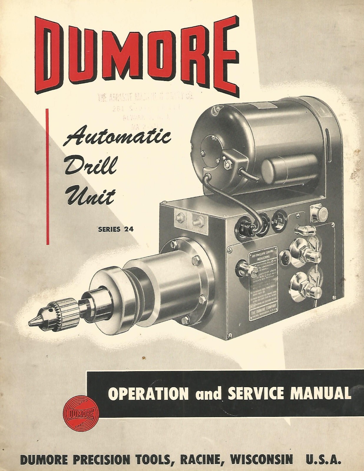 Dumore Automatic Drill & Tap Series 24-010 1/2 HP, 220v 3 ph + Manual -digital