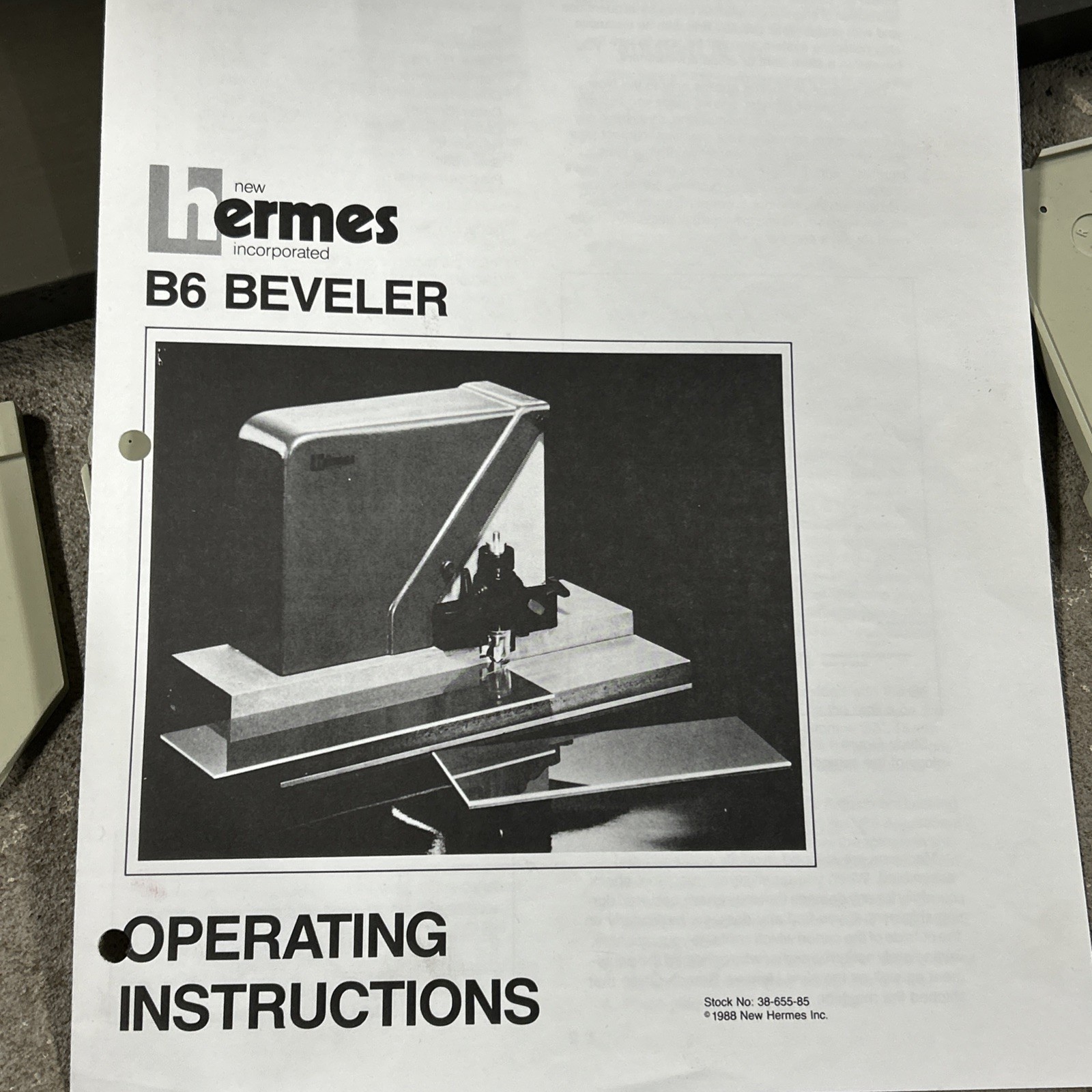 NEW HERMES B6 Engraver Beveling Beveller – Built In Vacuum & Corner Rounders