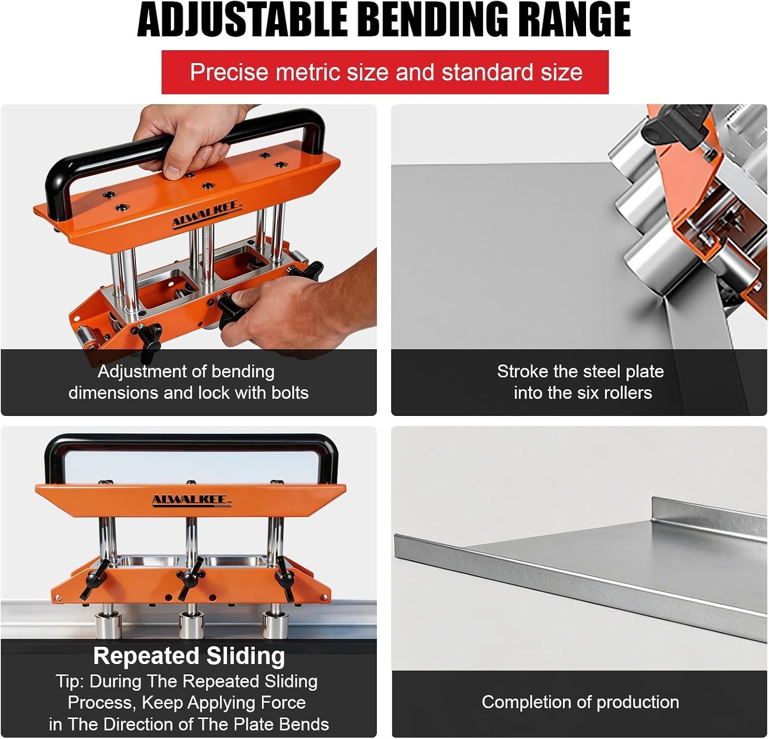 Heavy-Duty 3-Station Edge Roller Bender – Adjustable 0-90° Sheet Metal Tool