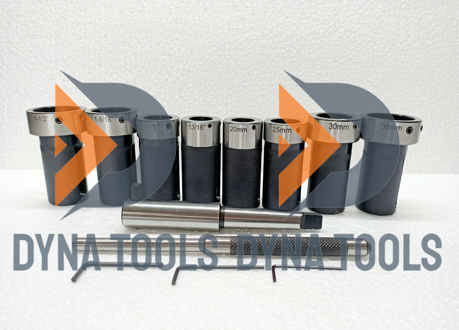 Lathe Tailstock Die Holder 8 Pcs Set MT2 Shank Holds 4 Metric & 4 Imperial Dies
