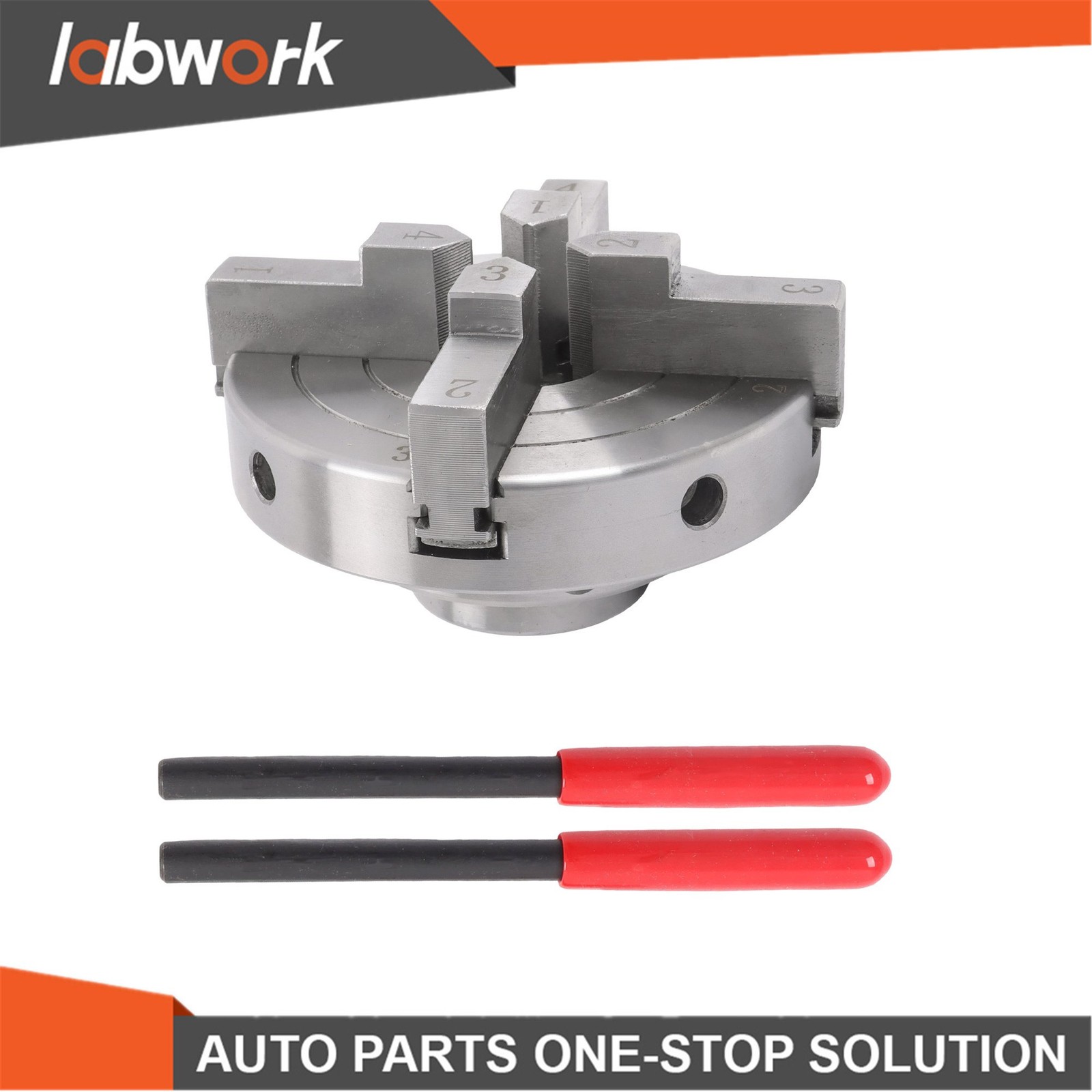Labwork 4 Inch 4 Jaw Lathe Chuck Set 1×8 TPI Self Centering Chuck