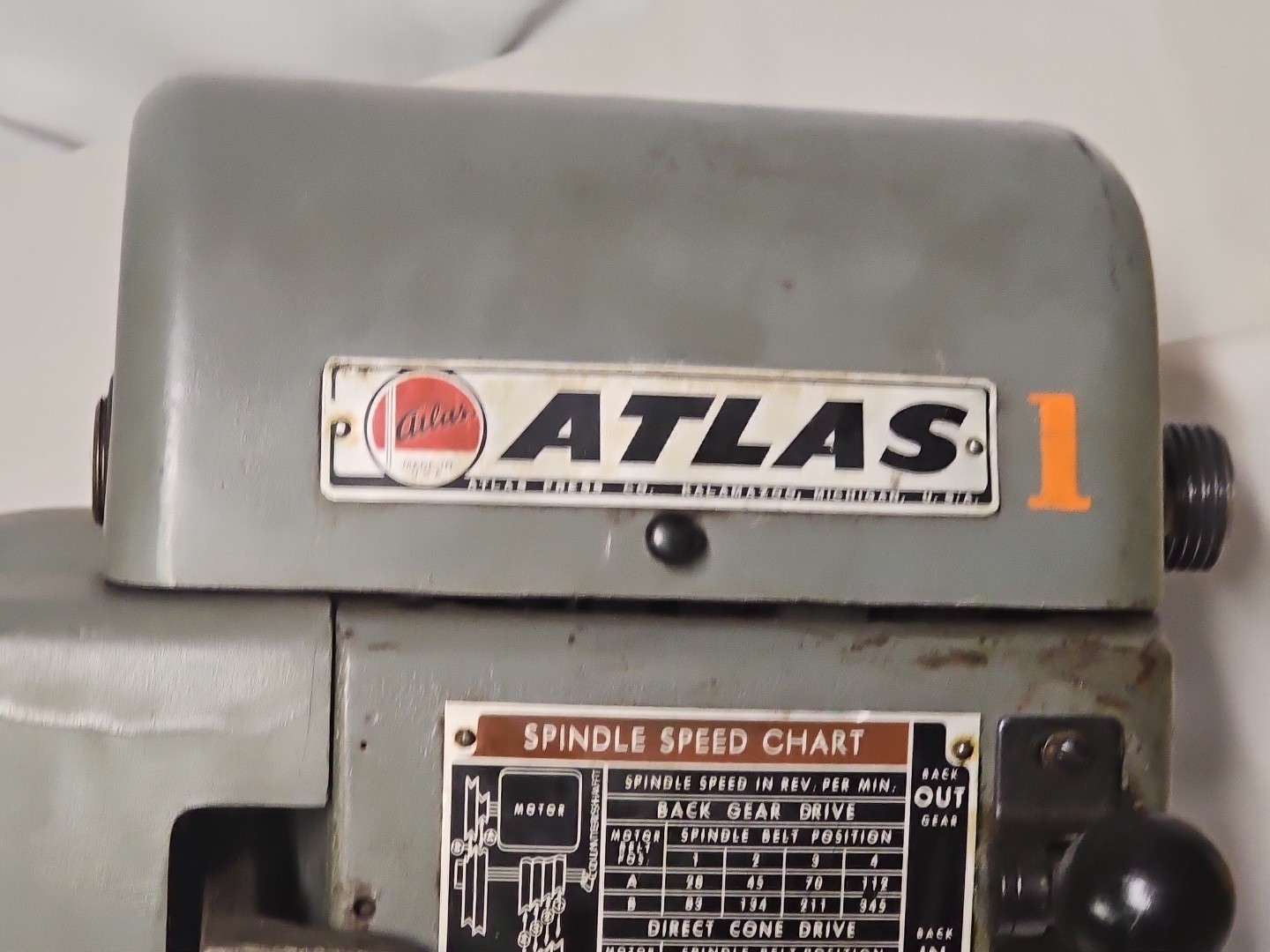 Atlas Craftsman 12″ Lathe Headstock Assembly Metal Lathe Part , Gears , Head
