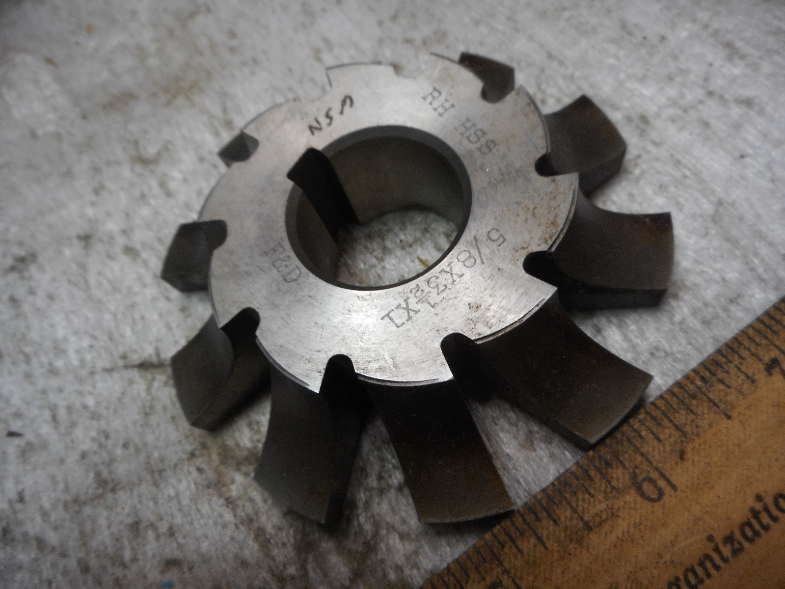 F & D 5/8″ RADIUS HS CORNER ROUNDING MILLING CUTTER, 3 1/2″ x 5/8R x 1 RH