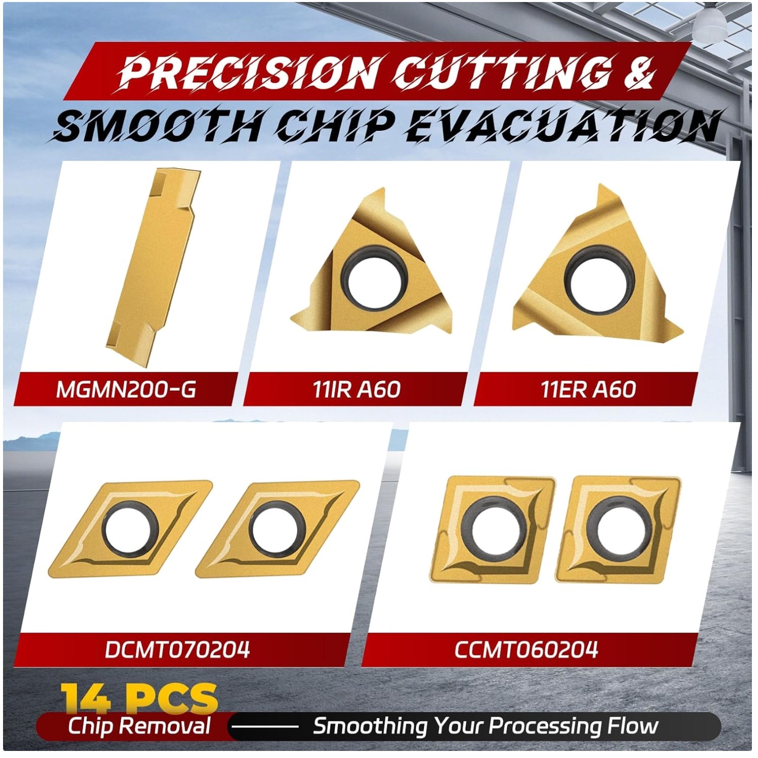 21Pcs Indexable Lathe Turning Tool Kit