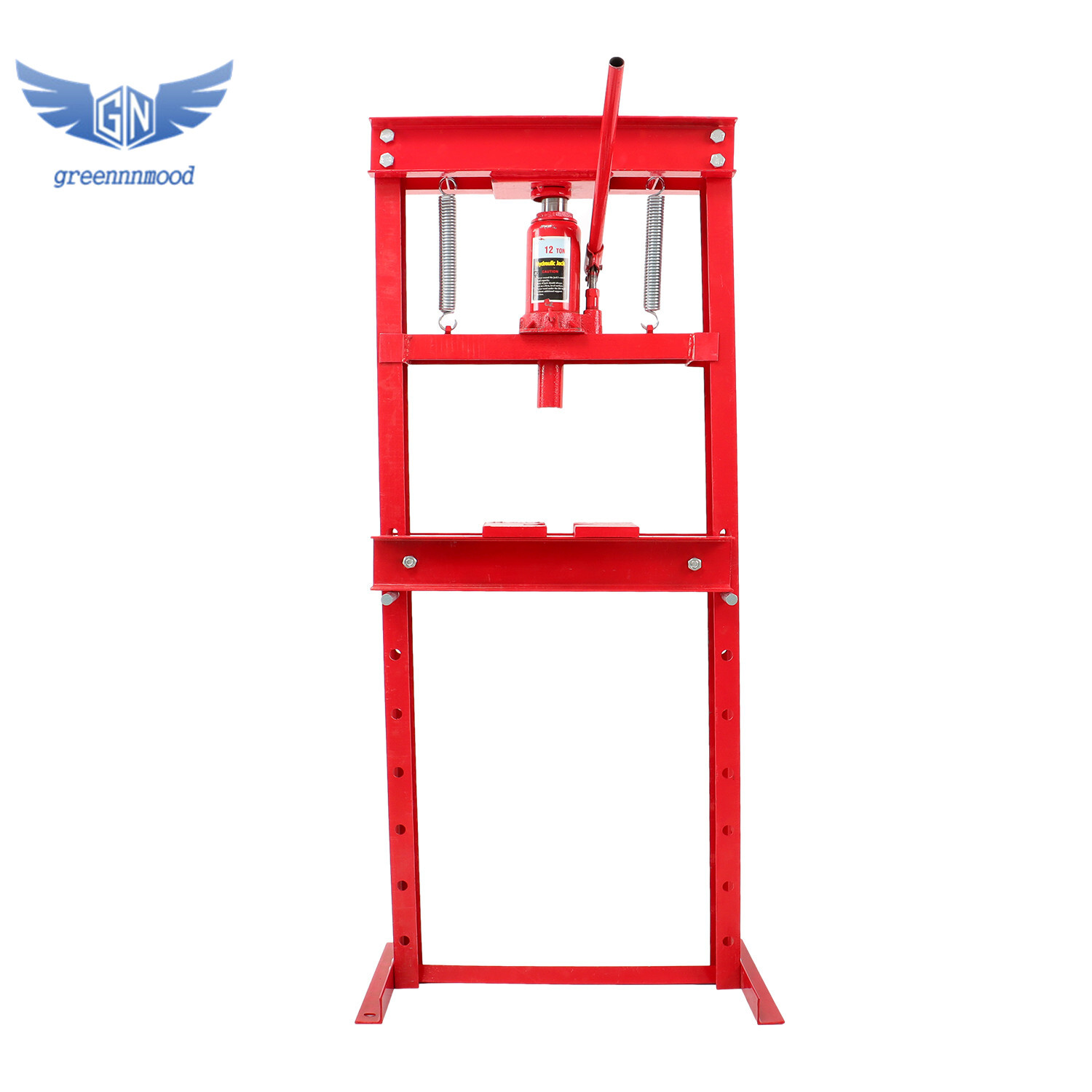 12 Ton / 24,000 lb Shop Press Floor H-Frame Press Plates Hydraulic Jack Stand