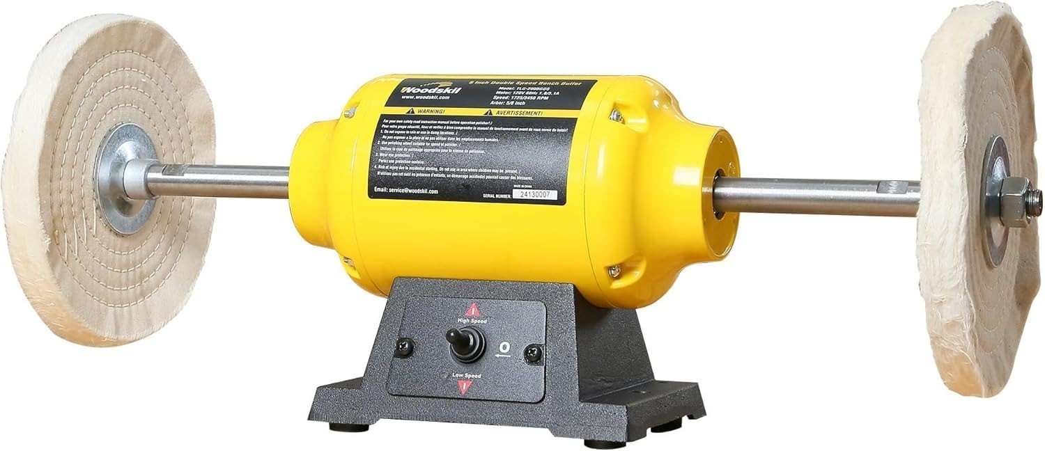 10 Inch Bench Buffer Polisher Electric Dual Speed 1750/3450RPM