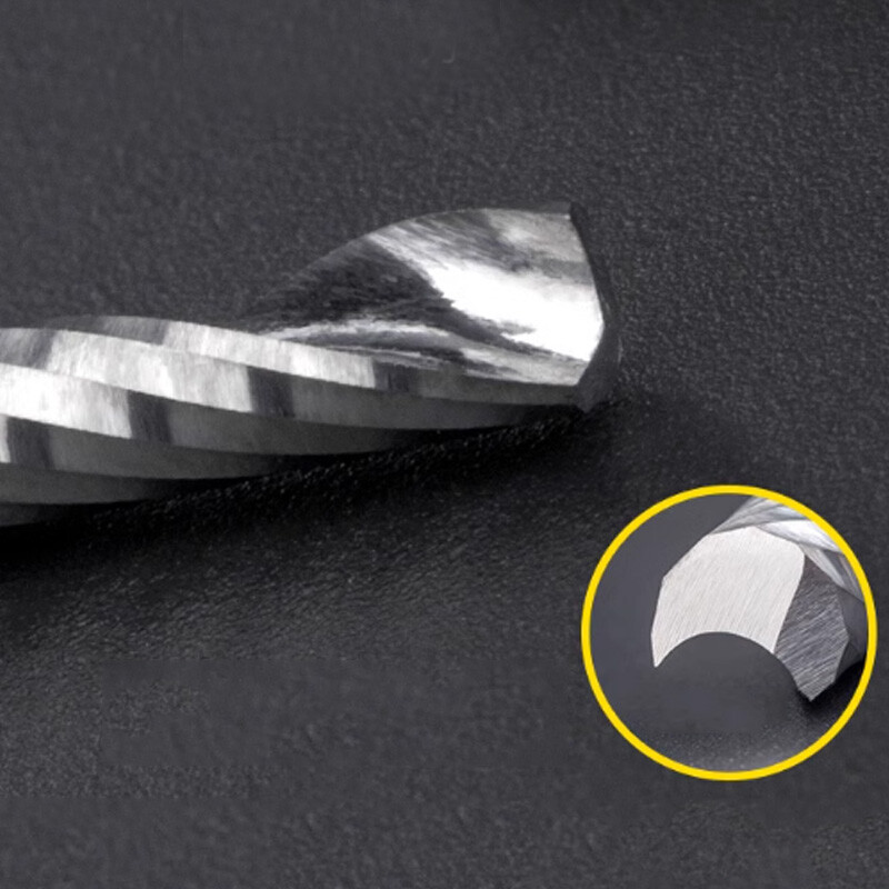 10Pcs 4mm Carbide Single Flute Spiral Router Bit End Mill CNC Cutter MDF Acrylic