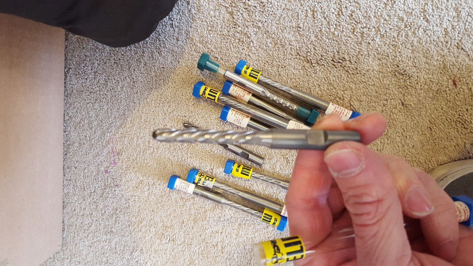 NEW LOT of 4 Melin Special End Mills Ball Tip – 4 Flute HSS 1/4 x 3/16 x 3-5/8″