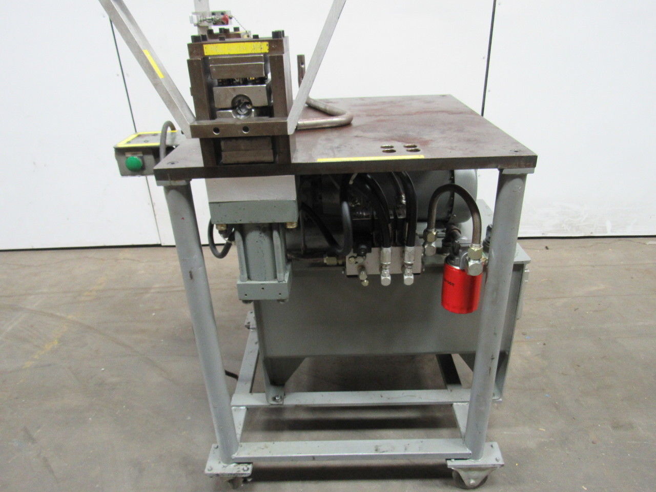 5 Hp Double Cylinder Custom Hydraulic Punch Press 2 Hole Punch for 1″ Tube 460V