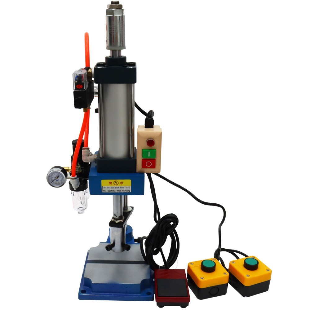 TECHTONGDA 110V 440Lb/200kg Pneumatic Punch Press Machine with 2 Buttons