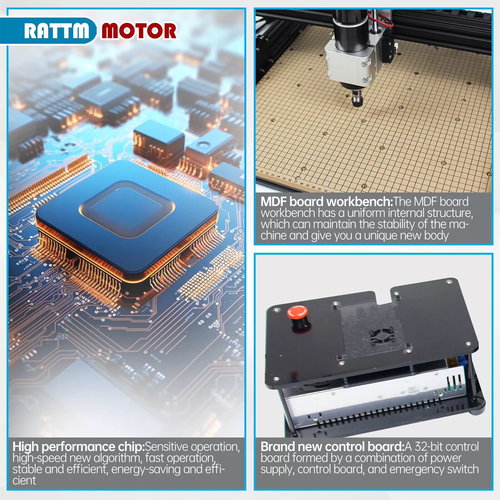 MDF Table CNC 4540 Router 500W Engraver Machine+20W/40W Laser+Offline controlle
