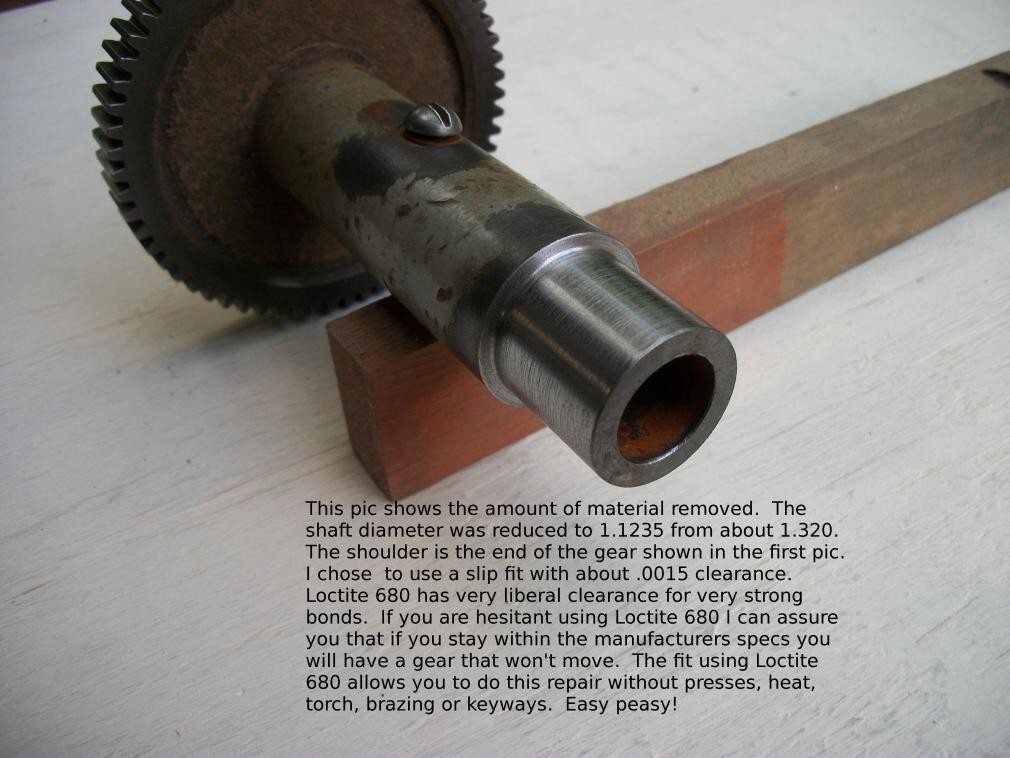 South Bend Lathe 9″ Back gear repair kit